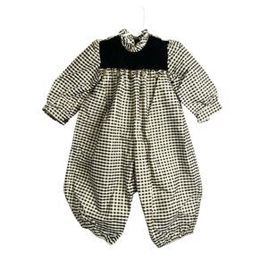 VTG Girls Nana Basha romper size‎ 24 months black and gold